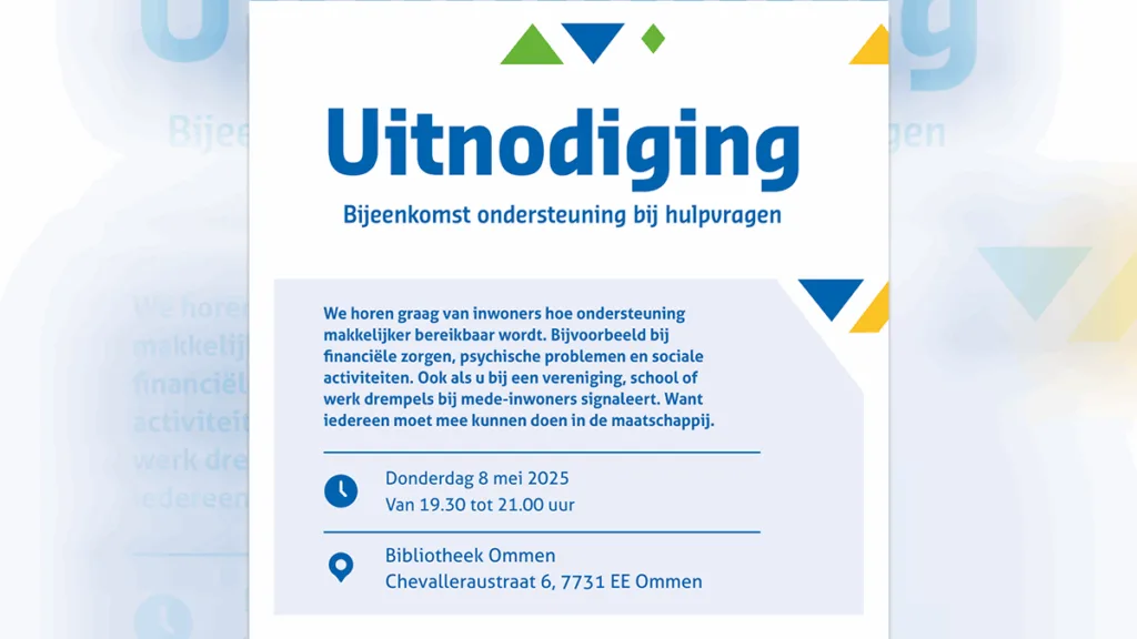 Gemeente Ommen in gesprek over hulp en ondersteuning