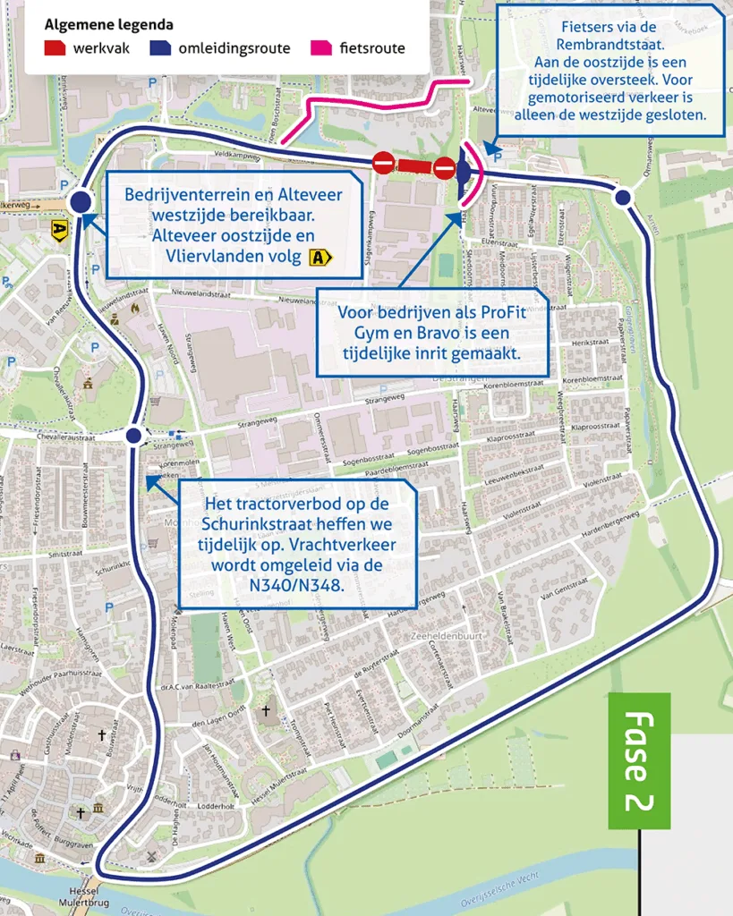 Afsluiting rotonde Slagenweg &ndash; Haarsweg voor aanleg fietstunnel