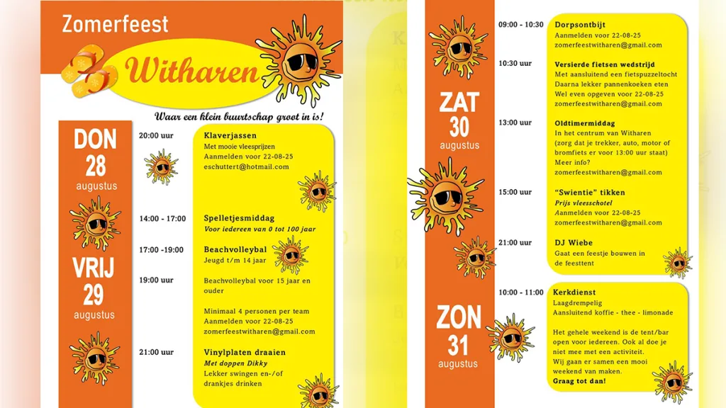Zomerfeest Witharen: Vier dagen feest voor jong en oud