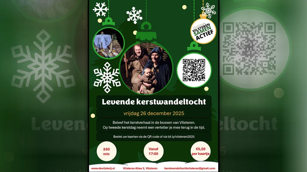 Levende Kerstwandeltocht Vilsteren brengt verhaal tot leven