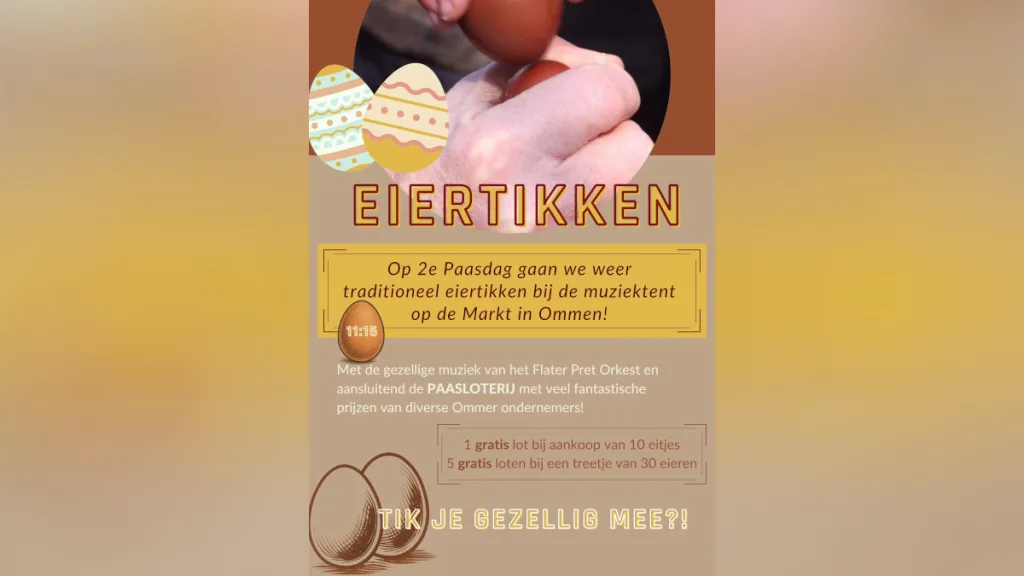 Eiertikken in Ommen: Traditie en loterij op de Markt