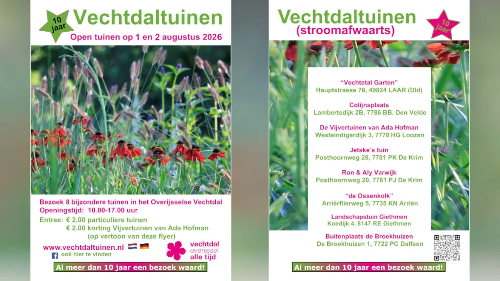 10e editie Open Vechtdaltuinen 1 en 2 augustus 10e editie Open Vechtdaltuinen 1 en 2 augustus