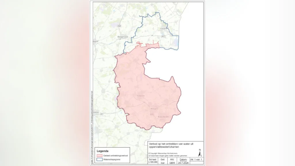 Onttrekkingsverbod oppervlaktewater Vechtstromen